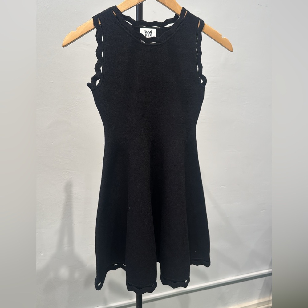 NWT Milly Minis Black Zig Zag Trim Fit and Flare Dress